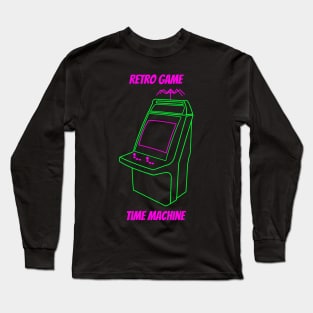 Retro Game Time Machine Podcast Alternate Logo Long Sleeve T-Shirt